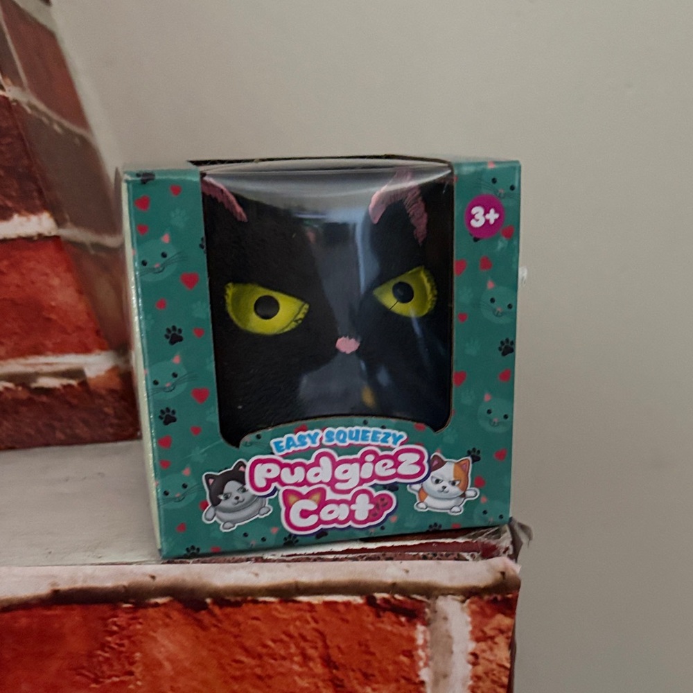 Pudgiez Cat Plush Squeeze Toy — Black - Picture 5 of 14